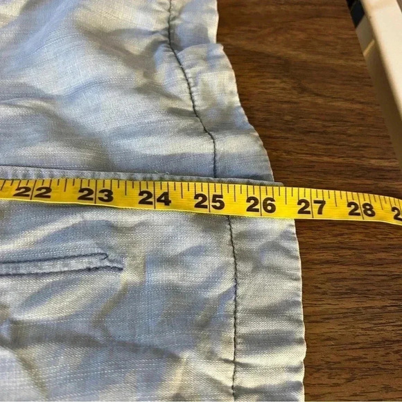 ❤️ BB Dakota Blue  Chambray Denim Hooded Jacket Sz XS Tencel Lightweight Cinched - Picture 9 of 10